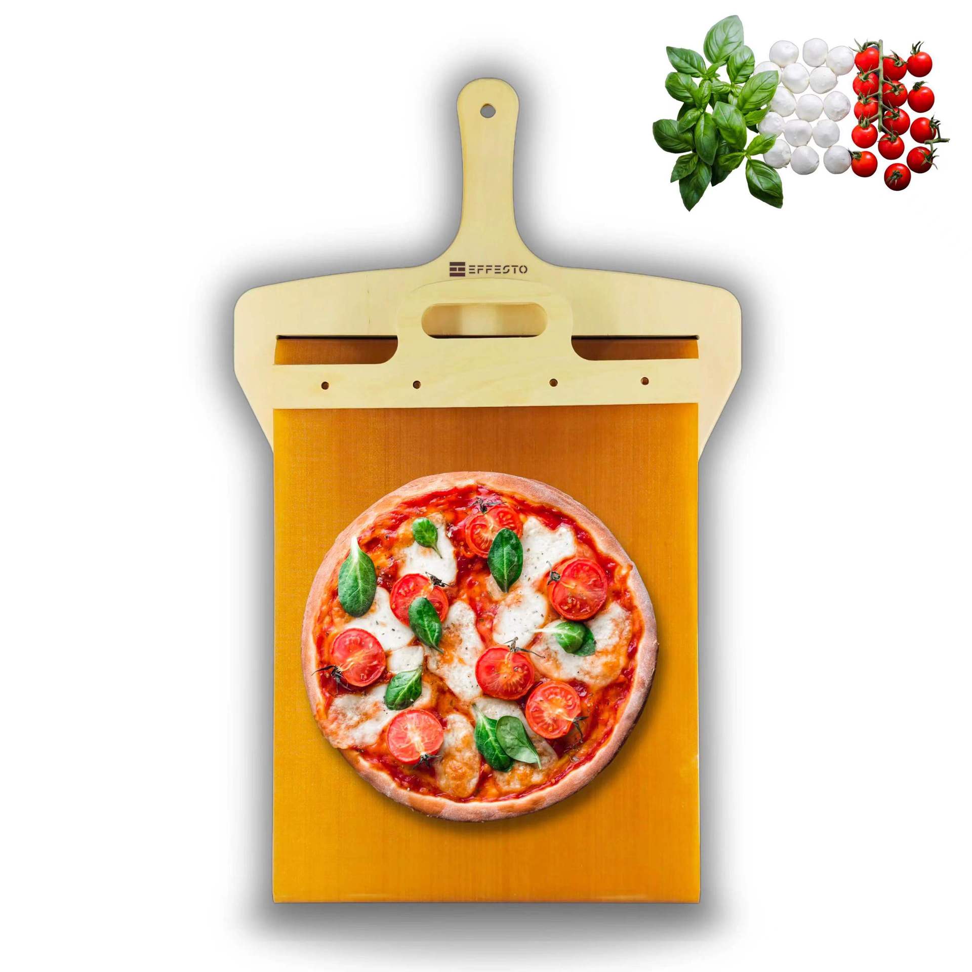 Stainless steel pizza transfer shovel